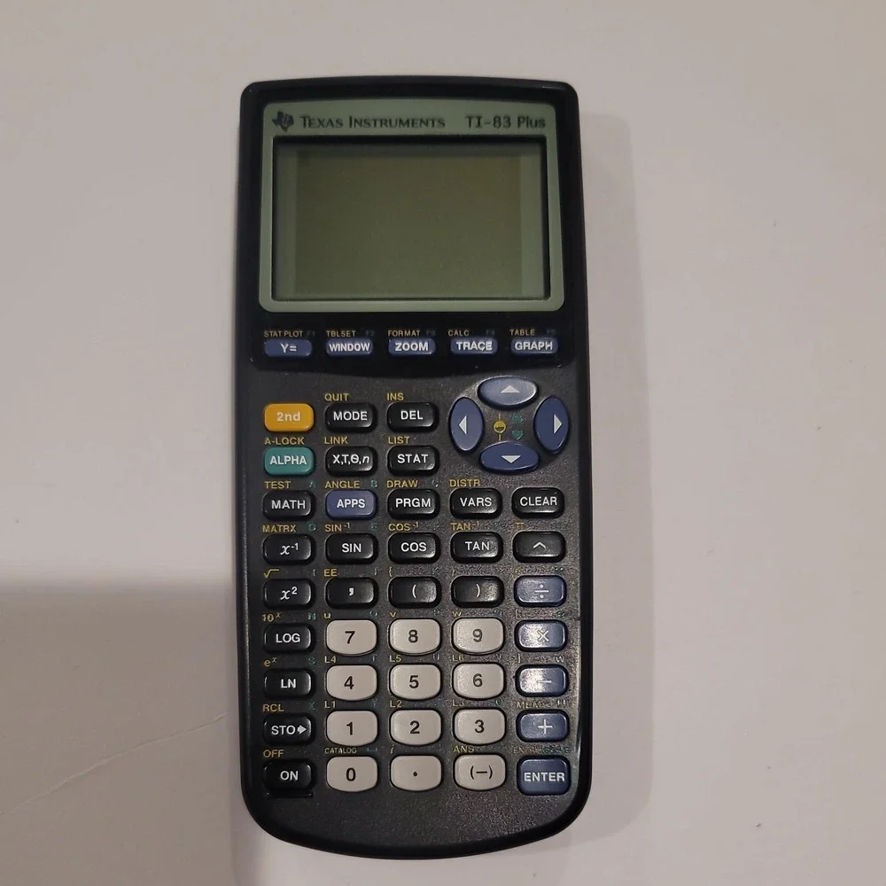 Texas Instruments TI-83 Plus Graphing Calculator Math Black Tested Working